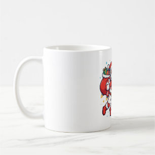 Caneca De Café Papai Noel Astronauta Entregando Presentes do Espa
