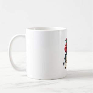Caneca De Café Papai Noel Bigfoot Vintage Montado Vaca Natal Engr