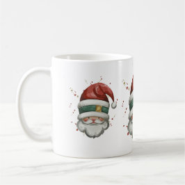 Caneca De Café Papai Noel Clause com o Red Green Hat no Natal