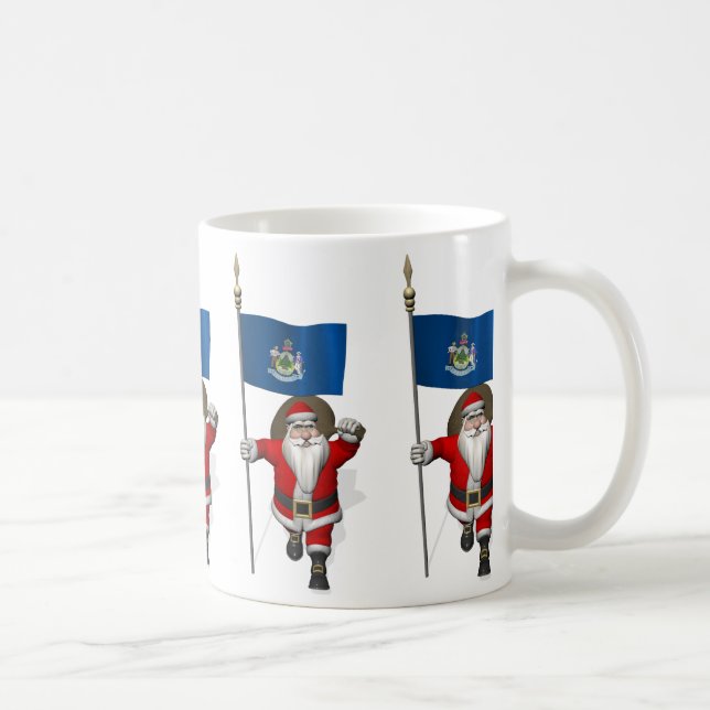 Caneca De Café Papai Noel Com Alferes Do Maine (Direita)