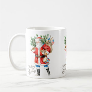 Caneca De Café Papai Noel com Brinquedos e Tambor