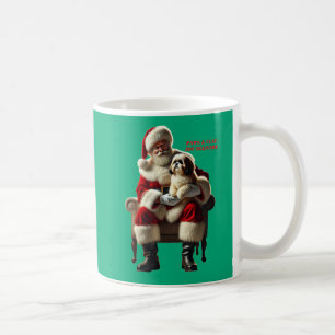 Caneca De Café Papai Noel com um URM de Natal Shih Tzu