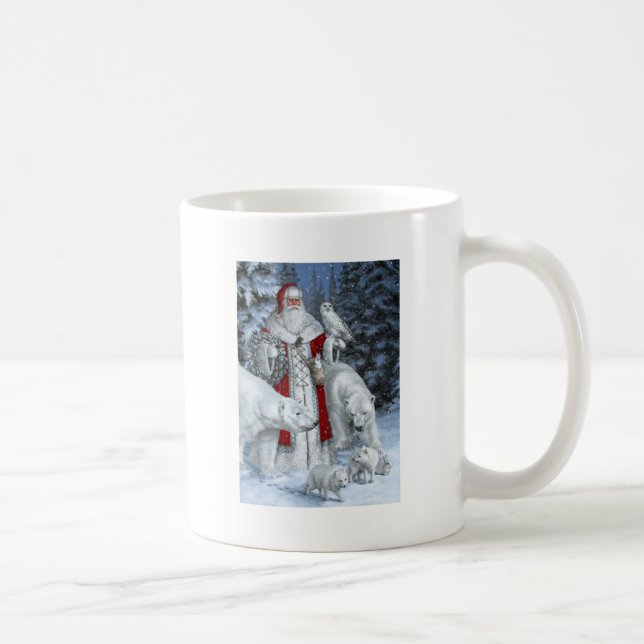 Caneca De Café Papai Noel Com Ursos De Coruja E Polar (Direita)