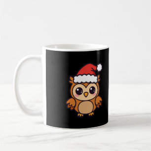 Caneca De Café Papai Noel Coruja Natal Adorável
