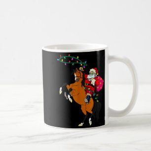 Caneca De Café Papai Noel Cowboy Montado a Cavalo Natal Cowboy