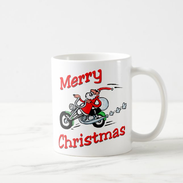 Caneca De Café Papai noel da motocicleta (Direita)