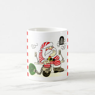 CANECA DE CAFÉ PAPAI NOEL DA PRISÃO