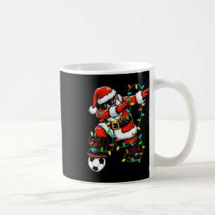 Caneca De Café Papai Noel Dabbing Futebol Luzes de Natal Futebol 