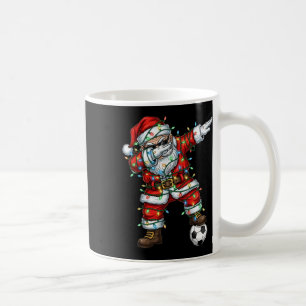 Caneca De Café Papai Noel Dabbing Futebol Pijama de Natal Meninos