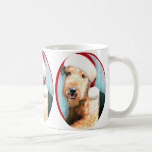 Caneca De Café Papai noel de Airedale Terrier