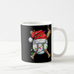 Caneca De Café Papai noel de Design para Homens Baseball de Natal