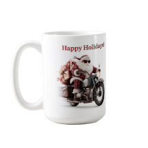 Papai Noel de Motoqueiro Café de Natal