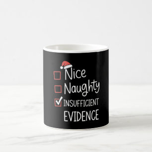 Caneca De Café Papai Noel de Natal Bom Malvado Evidências Insufic