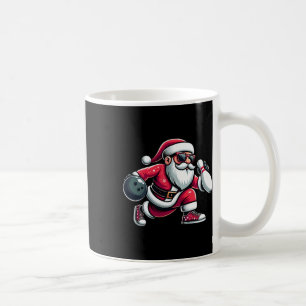 Caneca De Café Papai Noel De Natal Joga Uma Boliche Engraçada Boy