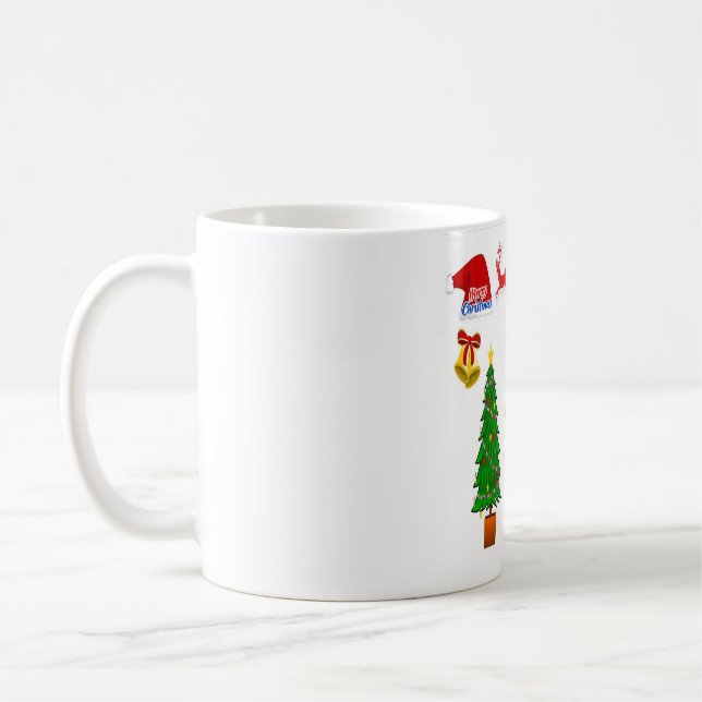 Caneca De Café Papai noel de renas (Esquerda)