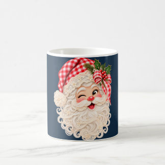 Caneca De Café Papai Noel de Renda Personalizado Natalino, Feliz