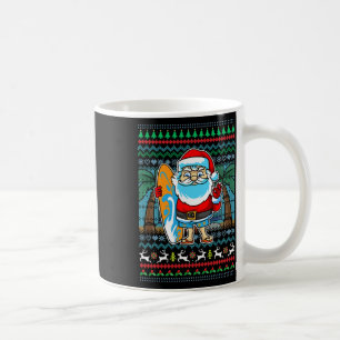 Caneca De Café Papai Noel de surf surfista Natal havaiano Mãe Pai