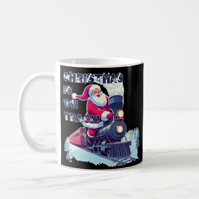 Caneca De Café Papai Noel de Trem (Esquerda)