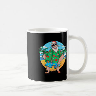 Caneca De Café Papai Noel de Verão Tropical Palmeiras Natal I