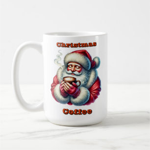 Caneca De Café Papai Noel desfrutando de uma bebida espinhosa num