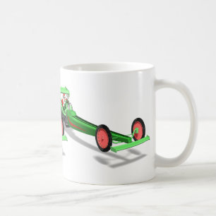 Caneca De Café Papai Noel Dirigindo Um Dragster
