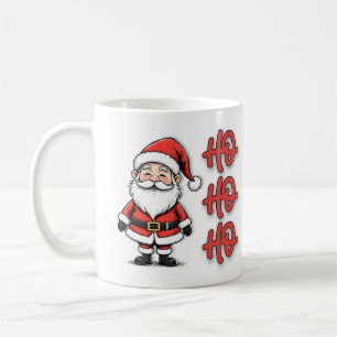 Caneca De Café Papai Noel Divertido Natal Ho Ho Ho