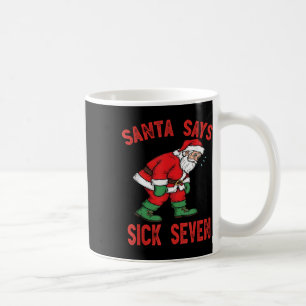 Caneca De Café Papai Noel Diz Doente Sete Piada Divertida Papai N