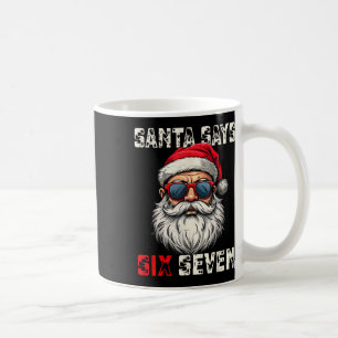 Caneca De Café Papai Noel Diz Seis Sete Natal Engraçado 67 Meme N