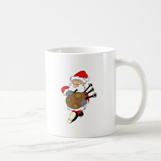 Caneca De Café Papai noel do Bagpipe (Direita)
