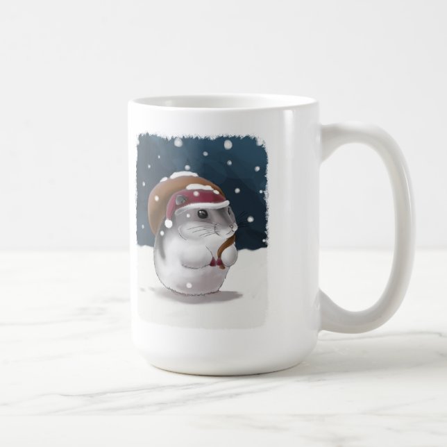 Caneca De Café Papai noel do hamster (Direita)