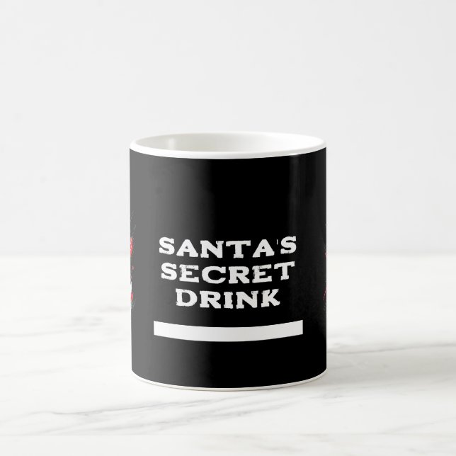 Caneca De Café Papai noel Drink - Natal Engraçado Personalizado (Centro)