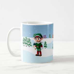 Caneca De Café Papai noel Elf Christmas Mug
