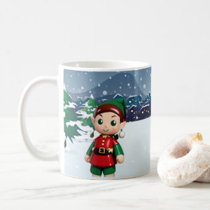 Caneca De Café Papai noel Elf Christmas Mug