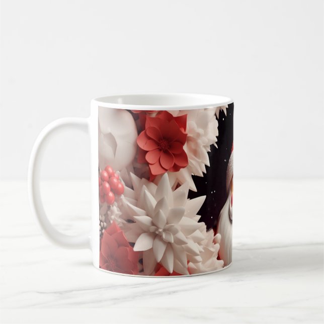 Caneca De Café Papai noel Encantado Clássico de Jardim Noturno (Esquerda)