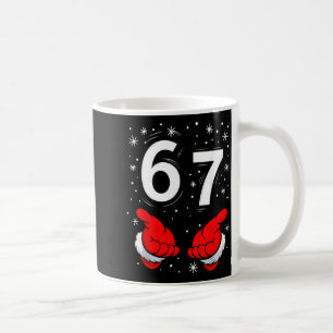 Caneca De Café Papai Noel Engraçado 6 7 Meme Seis Sete Natal 67 I