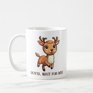 Caneca De Café Papai Noel, Espere por Mim!