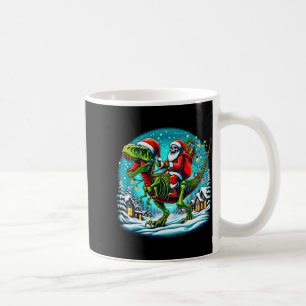 Caneca De Café Papai Noel Esqueleto Montando Dinossauro T Rex Nat