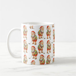 Caneca De Café Papai Noel está jogando golfe no Natal em julho