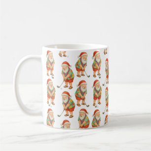 Caneca De Café Papai Noel está jogando golfe no Natal em julho