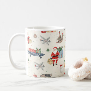 Caneca De Café Papai Noel está no aeroporto