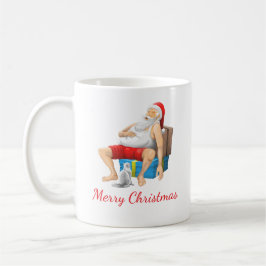 Caneca De Café Papai Noel está tirando uma soneca