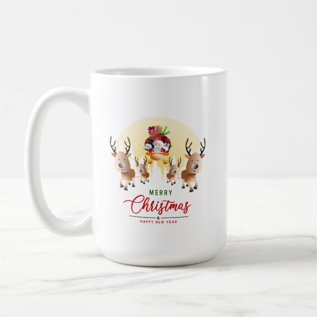 Caneca De Café Papai Noel está vindo | Clássica Mug #15 (Esquerda)