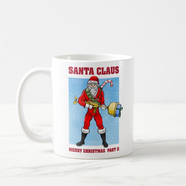 Caneca De Café Papai Noel Feliz Natal Parte 2 (Esquerda)