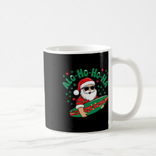 Caneca De Café Papai Noel havaiano engraçado Alo-ho-ho-ha surfand