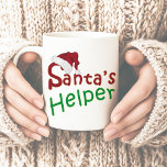 Caneca De Café Papai noel Helper Christmas Santa Hat Design<br><div class="desc">Torne-se um dos auxiliares Papais noeis com este Papai noel Colorido Helper design na camisa ou caneca favorita.</div>