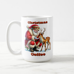 Caneca De Café Papai Noel interagindo com uma gentil rebelde