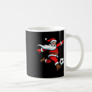 Caneca De Café Papai Noel joga futebol Natal esportes mulheres ho