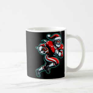 Caneca De Café Papai Noel Jogando Futebol Americano Natal Mulhere