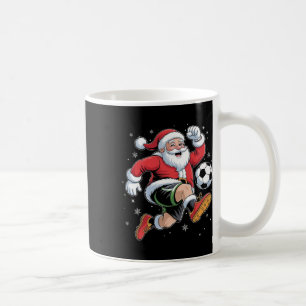 Caneca De Café Papai Noel Jogando Futebol Natal Meninos Homens Cr