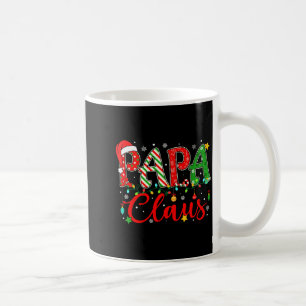 Caneca De Café Papai Noel Luzes de Natal Família de Pijama Combin